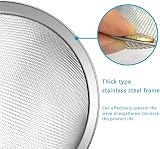 Wellehomi Fine Mesh Sieve Set 7/12/18cm with Rim Stainless Steel Food Strainer view 3