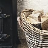 Ivyline Oval Wicker Log Basket Lined Hand Finished Kindling Storage H39xW55cm view 2