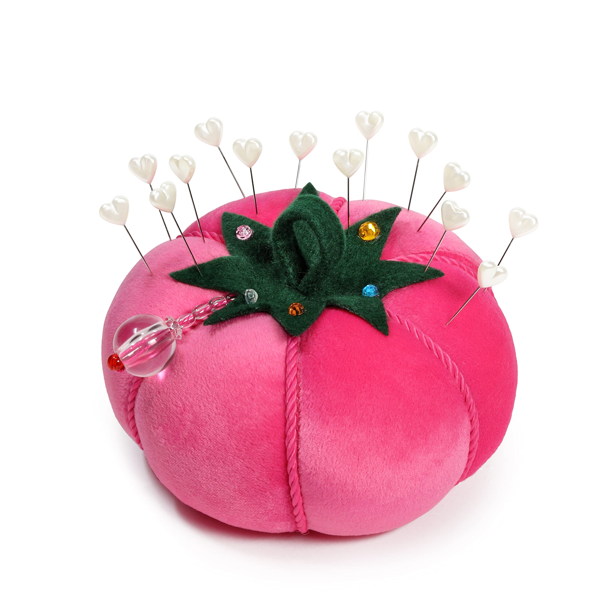 Dritz 653115 Tomato Pin Cushion, Pink Velvet (85313)