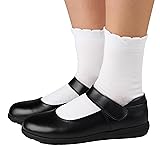 COTTON DAY Girls White Dressy Plain Short Socks