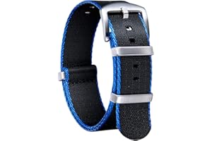 BINLUN Nylon Watch Band Thick G10 Premium Ballistic Nylon Multicolor Replacement Watch Straps with Silver/Black Stainless Steel Buckle for Men Women 18mm 20mm 22mm 24mm