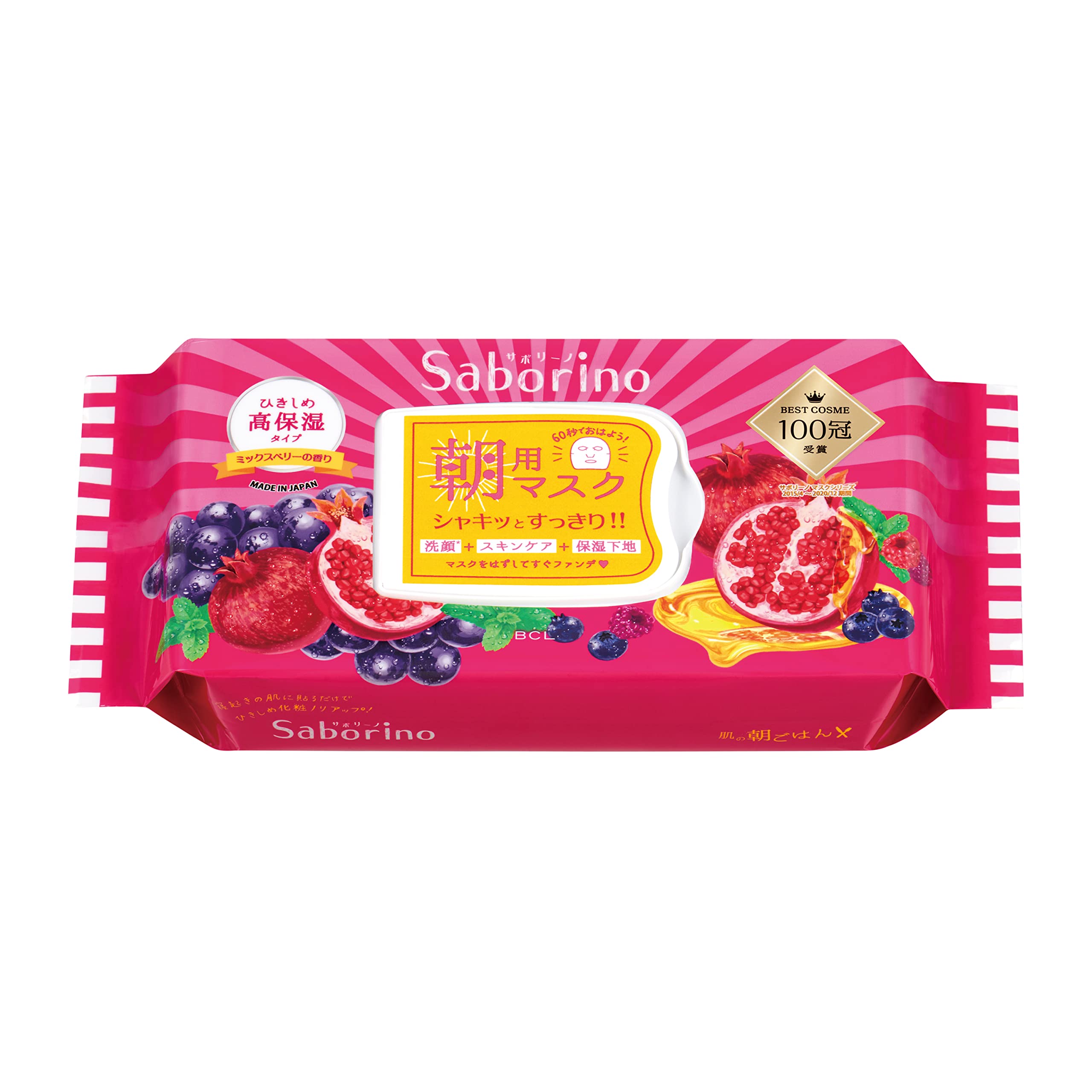 BCL Saborino Mezama Sheet Highly moisturizing type of ripe fruit 28 pieces