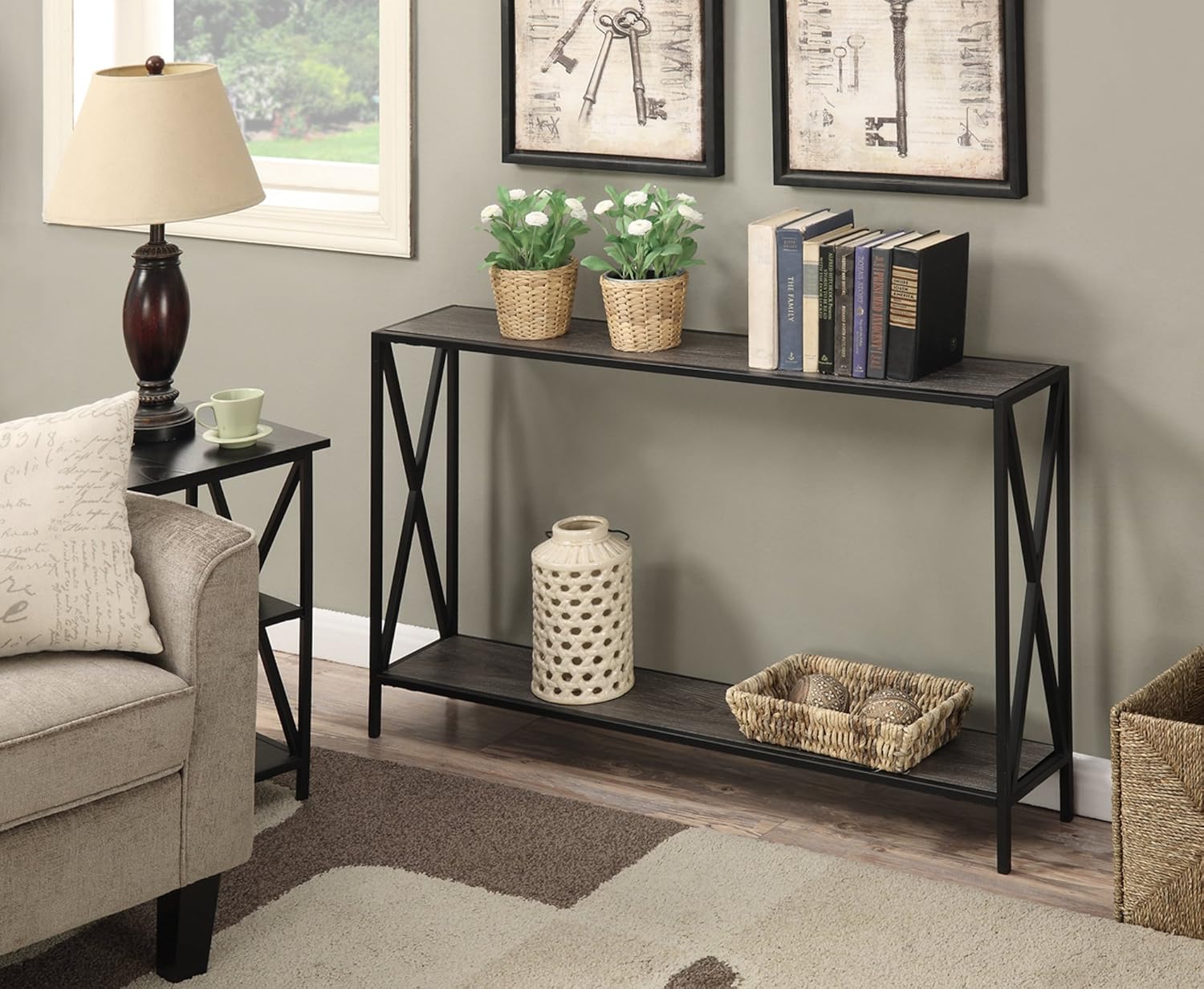 Convenience Concepts Tucson Console Table, Weathered Gray: Furniture & Decor