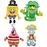 SpongeBob SquarePants Movie: The Search for SquarePants - Bikini Bottom Glow Pals 6" Plush Toy Assortment, Glow-in-the-Dark SpongeBob, Patrick, Squidward, Flying Dutchman Collectibles for Kids Ages 3+