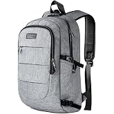Tzowla Travel Laptop Backpack Water Resistant Anti-Theft Bag with Giant Tumbler Holder Pocket and Lock 15.6 Inch Computer Business Backpacks for Women Men Work College Gift,Casual Daypack(Grey)