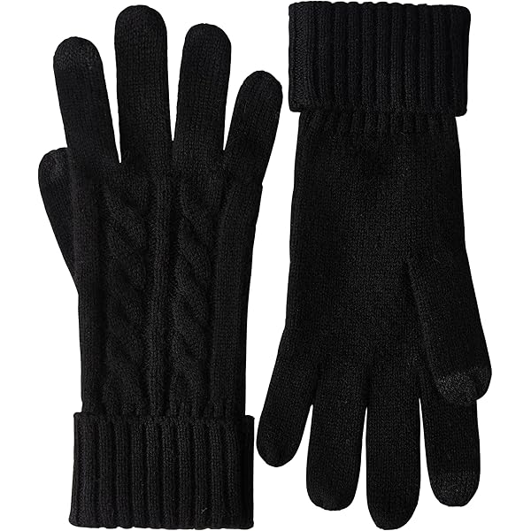 RYYOYY Soft Touchscreen 100% Cashmere Gloves for Women Warm Knit