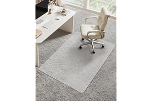 Blvornl 34.5"*47.1" Hard Material Chair Mat for High Pile Carpet and Hardwood Floor, Heavy Duty Computer Chair Mat, Frosted Clear Chair Pad for Rolling Chairs Office and Home Clear