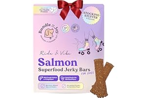 Bundle x Joy Ride & Vibe Salmon Jerky for Dogs - 5 Oz Bag, Natural Superfood - Corn, Poultry, Soy & Grain Free Salmon Dog Treats Made in USA Only