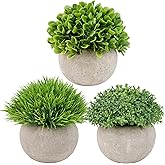 petalyn Set of 3 Small Fake Plants,Desk Plant Indoor for Home Decor, Artificial Boxwood Potted Plants Indoor for Office Desk Table Bathroom Decor