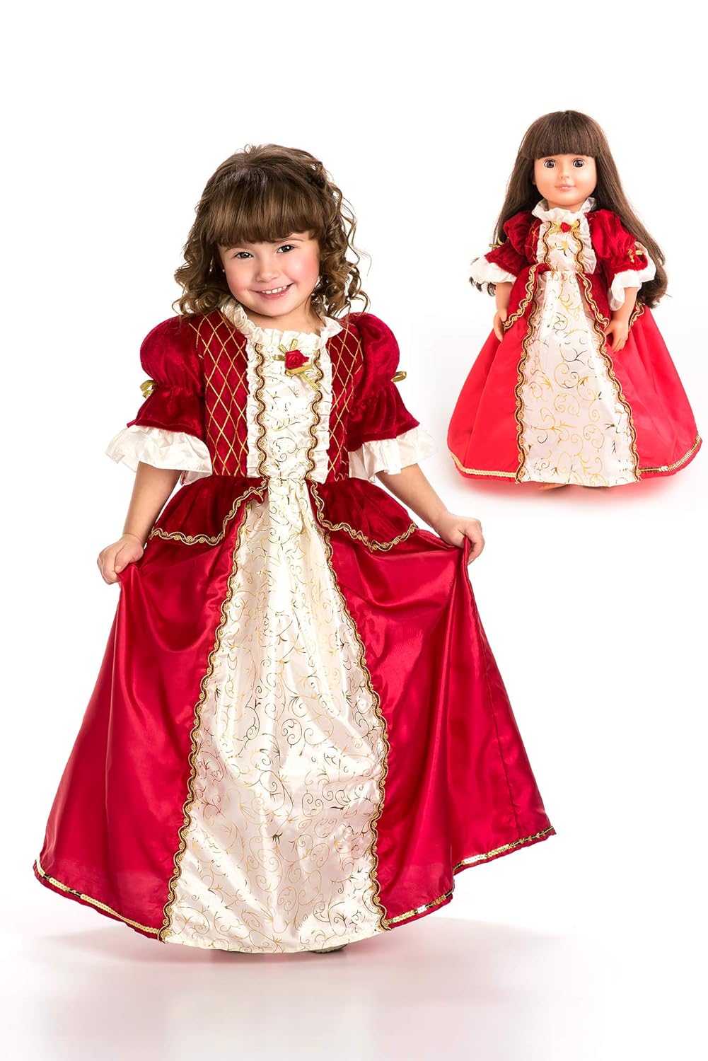 年齢7 9 ウィンタービューティー プリンセス Adventures コスチューム マッチングドールドレス Xl B07kjmpk7y ドレスアップ Little ガールズ いラインアップ