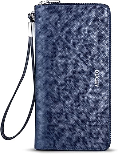 Amazon Duchy財布 メンズ長財布 ブラック牛革 メンズ 財布 大容量 多機能 紳士 財布