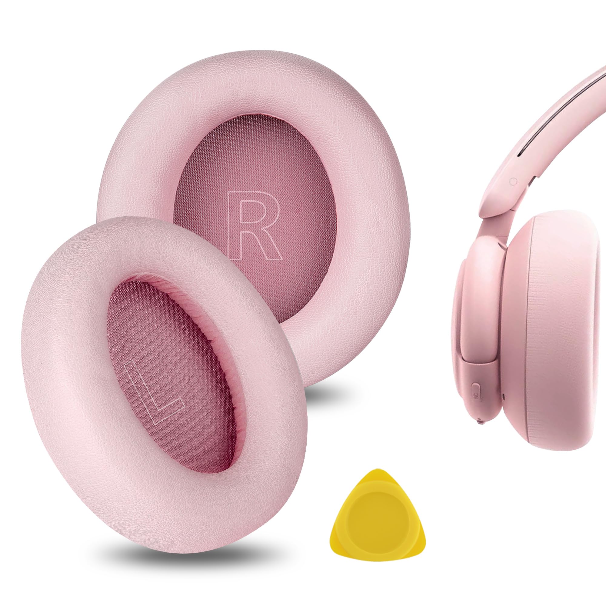 Geekria NOVA Replacement Ear Pads Compatible with Soundcore Life Q30, Life Q35 Headphones, Ear Cushions (Pink)
