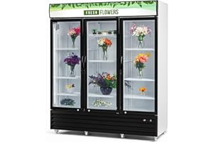 PROCOOL CREATIVE COOLING SOLUTIONS Procool Refrigeration Commercial 3-Door "Fresh Flowers" design Glass Front Flower Cooler; 53 Cubic Ft.