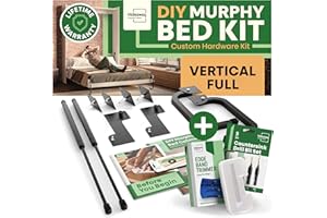 HIDEAWAY MURPHY BEDS DIY Murphy Bed Kit Full Vertical | Murphy Bed Hardware for Wall Cabinet, Vertical Full Frame, Deluxe Mechanism Kit with Bonus Tools