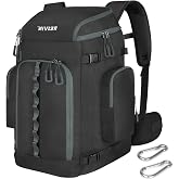 RESVIN Ski Boot Bag, 65L Durable Travel Backpack, 1680D Nylon Waterproof Snowboard Boot Bag, Skiing and Snowboarding Travel Luggage for Helmet, Goggles, Gloves, Outerwear &amp; Accessories