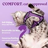rabbitgoo Cat Harness and Lead Set XS Purple Reflective Escape Proof view 4