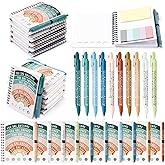 Janlaugh 40 Pcs Mental Health Gifts for Women Men Self Care Items Bulk Include 20 Mental Health Notebooks with Sticky Note 20 Positive Pens Affirmation Journals Wellness Gifts for Coworker Student
