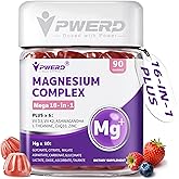 Mega16-in-1 Magnesium Citrate Glycinate Sleep Supplement Complex Gummies for Women Adults, High Absorption Magnesium Malate Carbonate Gummies