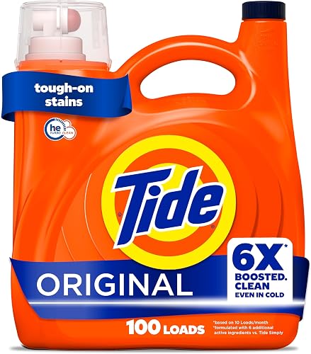 Tide Laundry Detergent Liquid, Original Scent, Works on 100% of Common Stains, Laundry Soap, Liquid Laundry Detergent, 100 Loads, 3.9 L