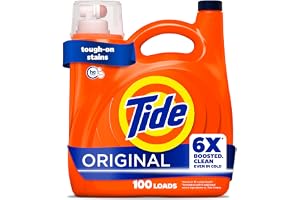 Tide Laundry Detergent Liquid, Original Scent, Works on 100% of Common Stains, L