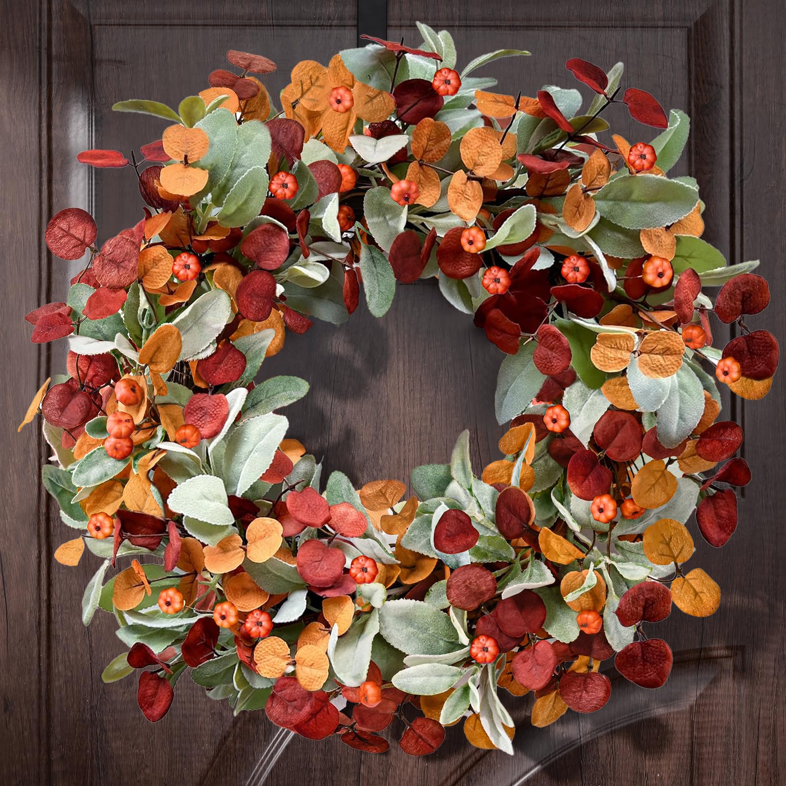 Waipfaru Fall Decor, 22 Inch Fall Wreaths for Front Door, Autumn Door ...
