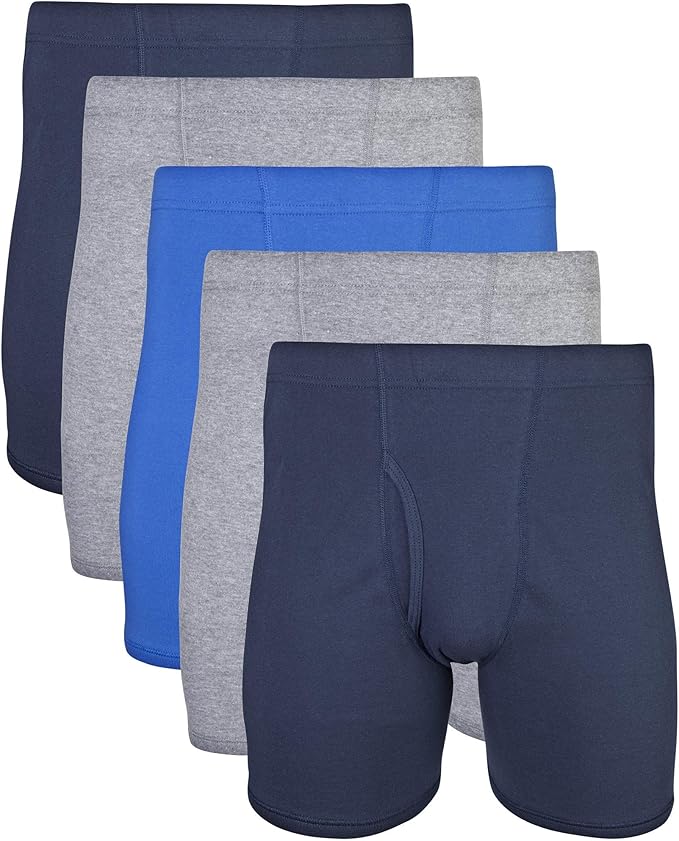 Gildan Men's Boxer Briefs with Covered Waistband MultiPack at Amazon