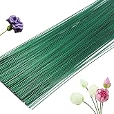 200 Pcs Floral Flower Stem Wire,16 Inch 22 Gauge Floral Stems,Green Crafting Floral Stem for Flower Arrangements DIY,Bouquent