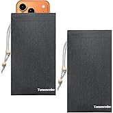 Tomencodor 2Pack EMF Blocker for Cell Phone, Radiation Protection Bags, Anti EMP Blocking Phone Case, Cell Phone Radiation Blocker, EMF/WiFi/RFID/GPS Signal Blocker Phone Pouch (Black)