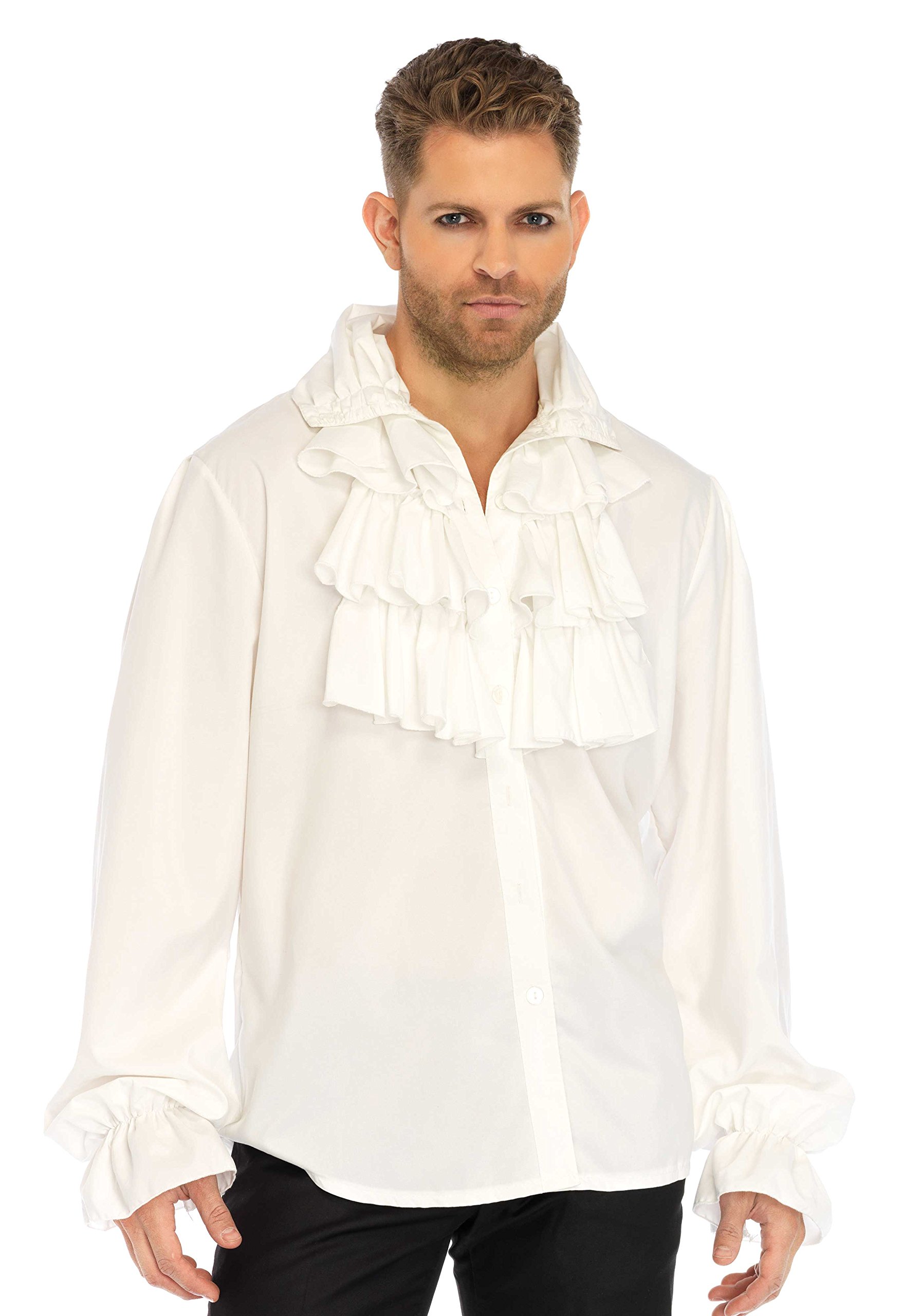 Leg Avenue Ruffle Front Shirt Costume, Large