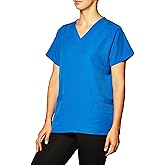 WonderWink Women's Four Stretch Sporty V-Neck Scrub Top - XS-3XL, 3 Pockets, Eye Protection, Meets ANSI Z87.1(Pack of 1)