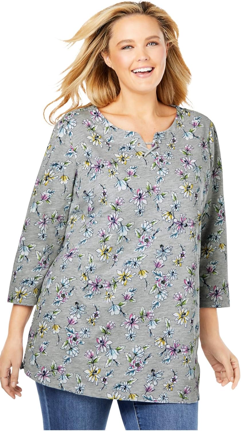 plus size french terry sweatshirt