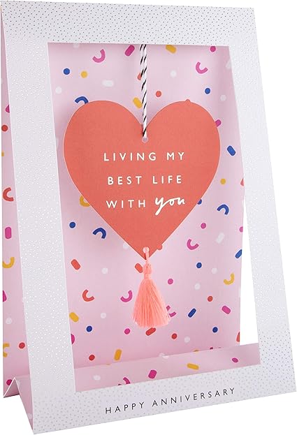 Our Anniversary Card From Hallmark Framed Heart Design Amazon Co Uk Office Products