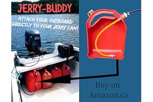 JERRY-BUDDY The Original Outboard Engine Adapter for All Standard Vented Fuel Cans for Boating; Best Gift for Him, The Outdoo