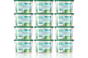 YEATHER 12 Pack Fragrance Free Moisture Absorber, 16.9OZ Portable Dehumidifier Moisture Absorber for Closet Bathroom, Wardrob