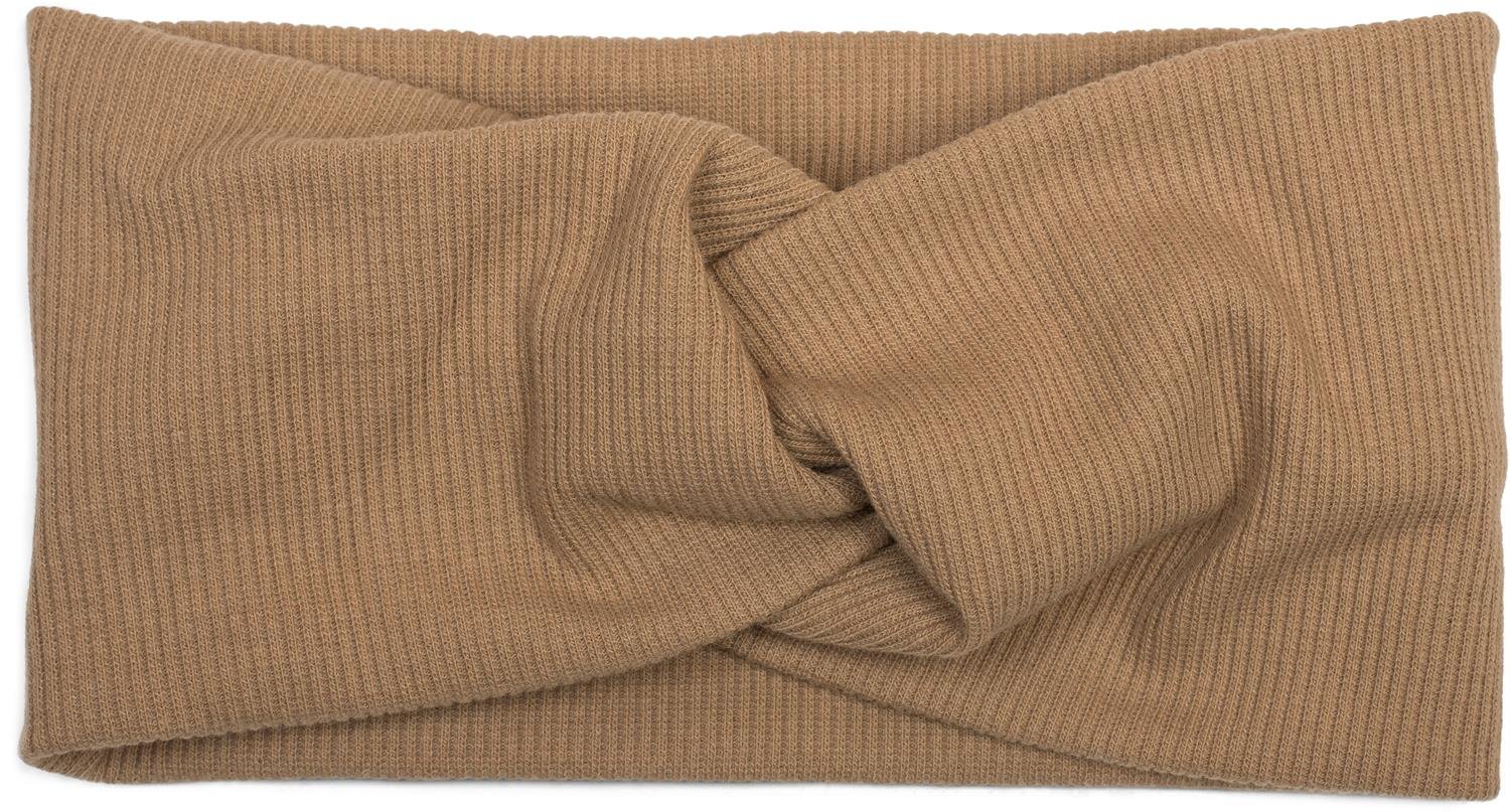 styleBREAKER hairband in a fine rib look with bow, headband, ladies, 04026009, Colour:Light Brown