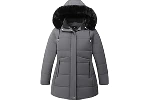 KAIDER Women's Plus Size Winter Coat Waterproof warm Down Coat Detachable Hooded Parka Jacke
