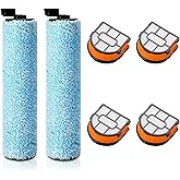 WD161 Roller and Filter For Shark HydroVac MessMaster Wet Dry Vacuum | WD161 WD261 AW261 WD101 AW302 WD201 WD100 WD200 WD101 WD321 WD322BRN (2 Brush 4 Foam Filter Kit)