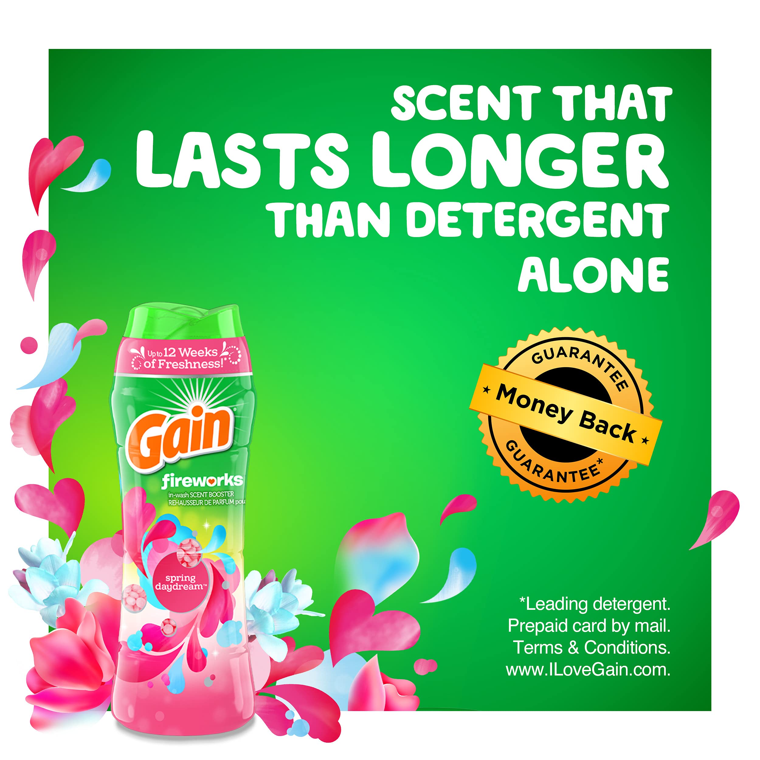 Gain Fireworks Laundry Scent Booster Beads for Washer, Spring Daydream, 20.1 fl oz, HE Compatible