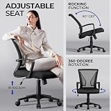 Yaheetech Adjustable Ergonomic Mesh Office Chair with Armrests - Black view 8