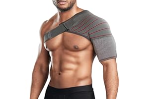 ORTONYX Shoulder Stability Brace Compression Sleeve for Rotator Cuff Support, Injury Prevention, Dislocated AC Joint, Labrum Tear, Frozen Shoulder Pain, Sprain, Soreness, Bursitis/M