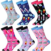 Xaatren 6 Pairs Barber Hairstylist Hairdresser Gifts Socks for Women Novelty Valentine's Day Barber Gifts Unisex Funny Hair Stylist Hairdresser Hair Cutter Socks for Women Men