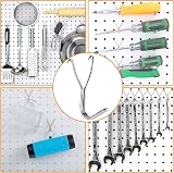 MOROBOR 50Pcs Stainless Steel Pegboard Hooks 20mm for Kitchen Garage Storage view 5
