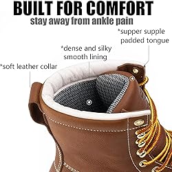 SUREWAY Mens 8 in Wedge Moc Soft/Steel Toe Work