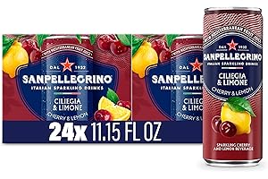 Sanpellegrino Italian Sparkling Drink Ciliegia and Limone, Sparkling Cherry and Lemon Beverage, 24 Pack