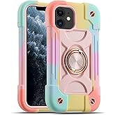 MARKILL Compatible with iPhone 11 Case 6.1 Inch with 360°Rotate Ring Stand, Military Grade Drop Protection Full Body Rugged Heavy Duty Case 3 in 1 Protective Cover