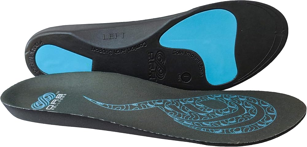 OR8 Wellness Ortho Active Insole Arch Support Unisex Medium 7-8.5 Grey
