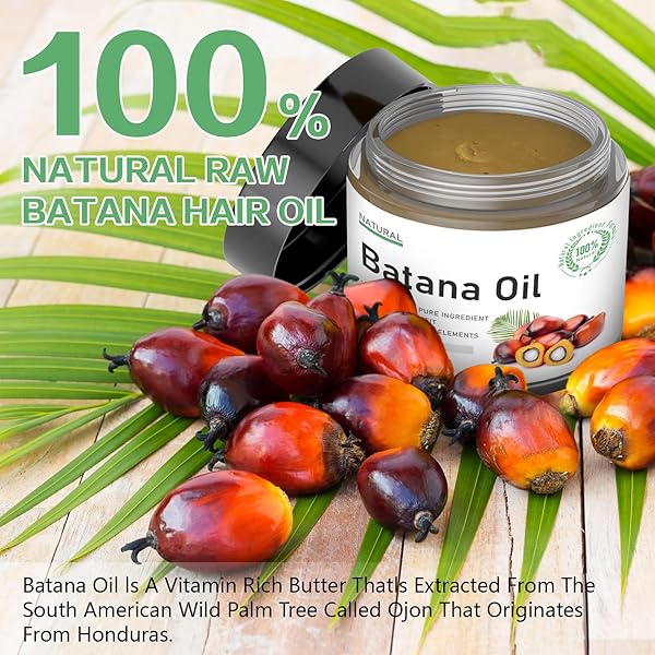 RAW BATANA OIL FOR HAIR GROWTH, BATANA OIL ORGANIC & PURE, WITH VITAMIN E, ELIMINATES SPLIT ENDS & INCREASES 2-PACK