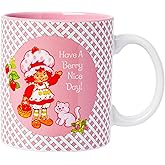 Silver Buffalo Strawberry Shortcake and Custard “Have a Berry Nice Day” Ceramic Mug, 20 Ounces
