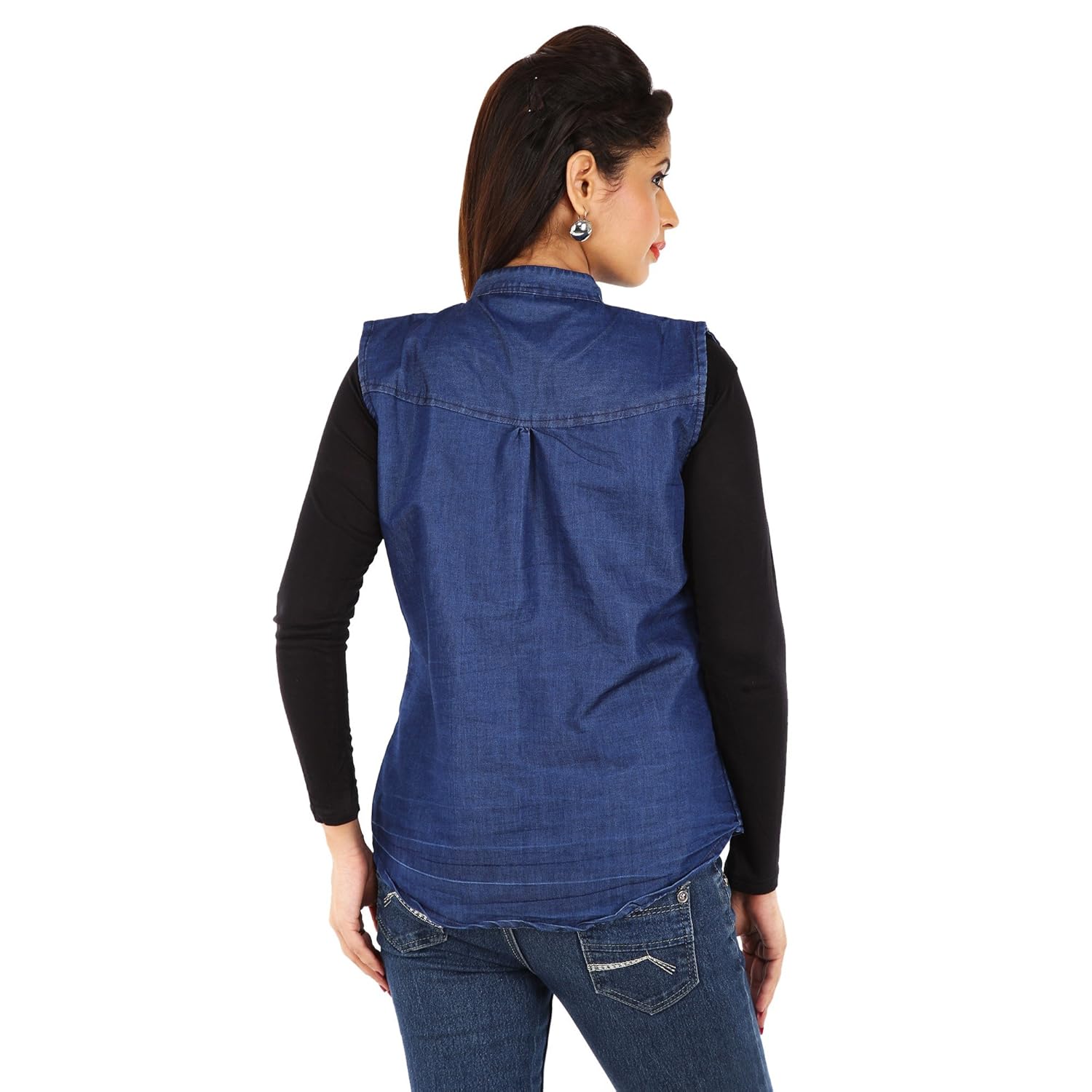 romile party wear denim jacket/shirt s,m,l,xl,xxl size