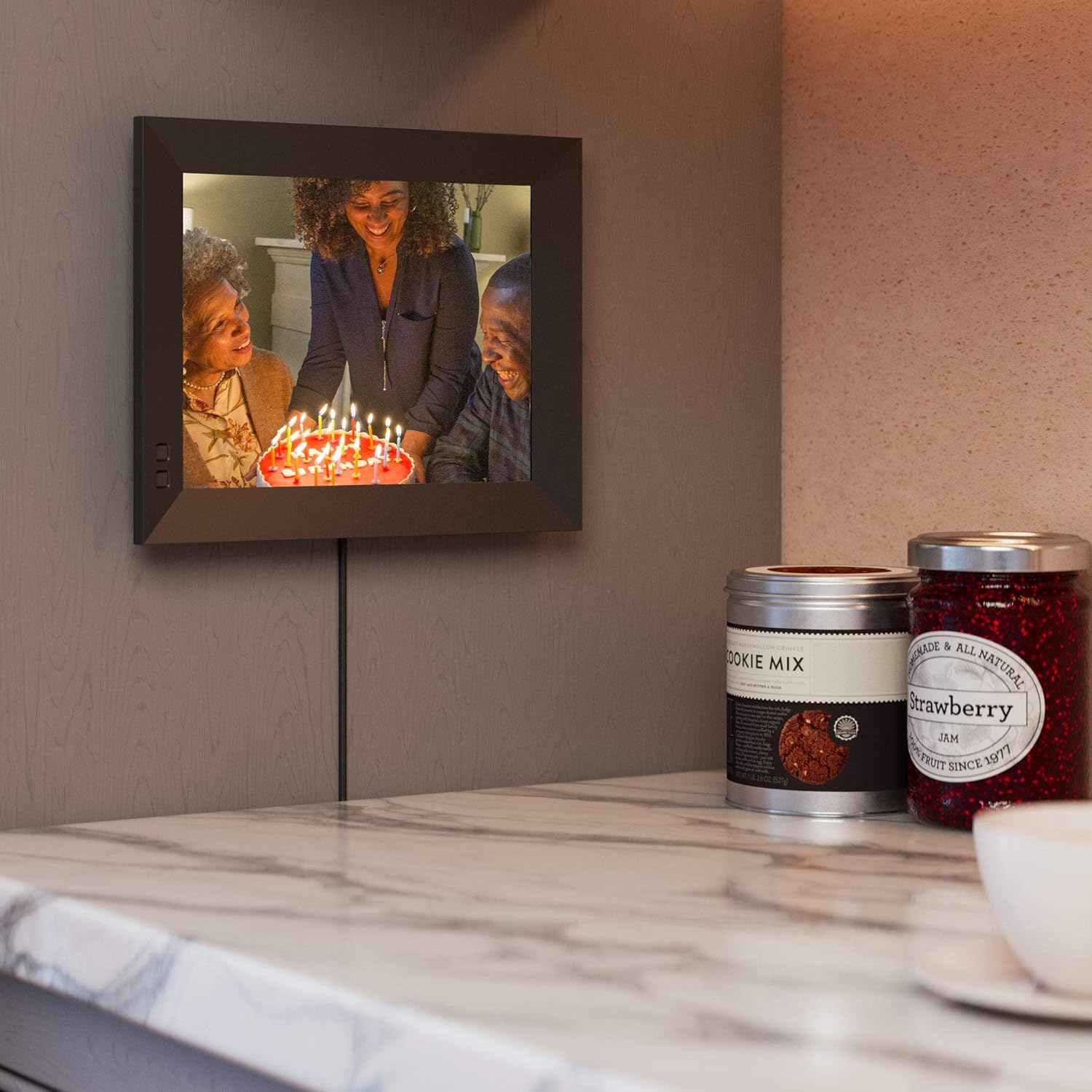 Nixplay 2K Smart Digital Picture Frame 9.7 Inch, Share Moments Instantly via App or E-Mail : Camera & Photo